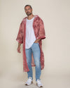 Rose Crocodile Hooded Burnout Velvet Kimono | Men's