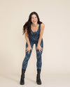 Women's Full Bodysuit Sleeveless | Green Sea Turtle