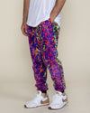 Men's Designer Sweatpants | Neon Disco Cat