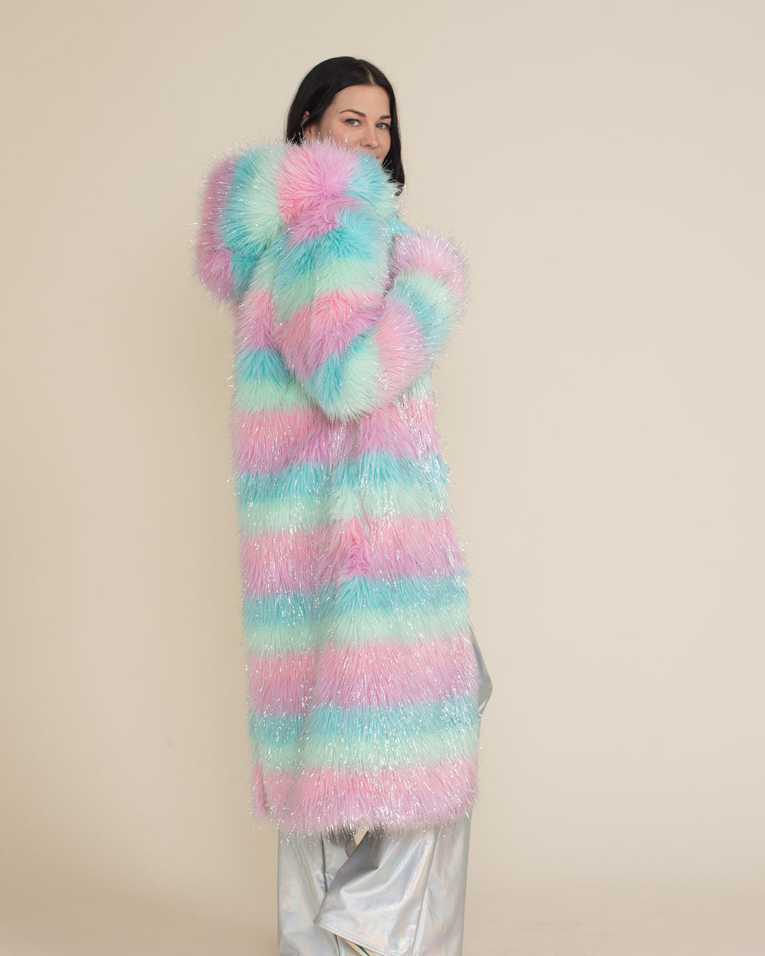 Doll Party Hooded Collector Edition Faux Fur Calf Length Coat | Women's
