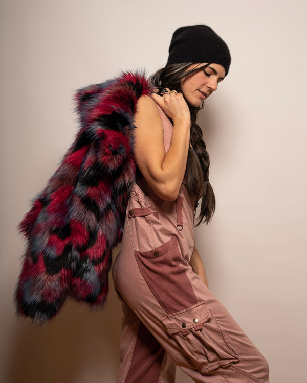 Crimson Kitty Collared Collector Edition Faux Fur Waist Jacket | Women ...