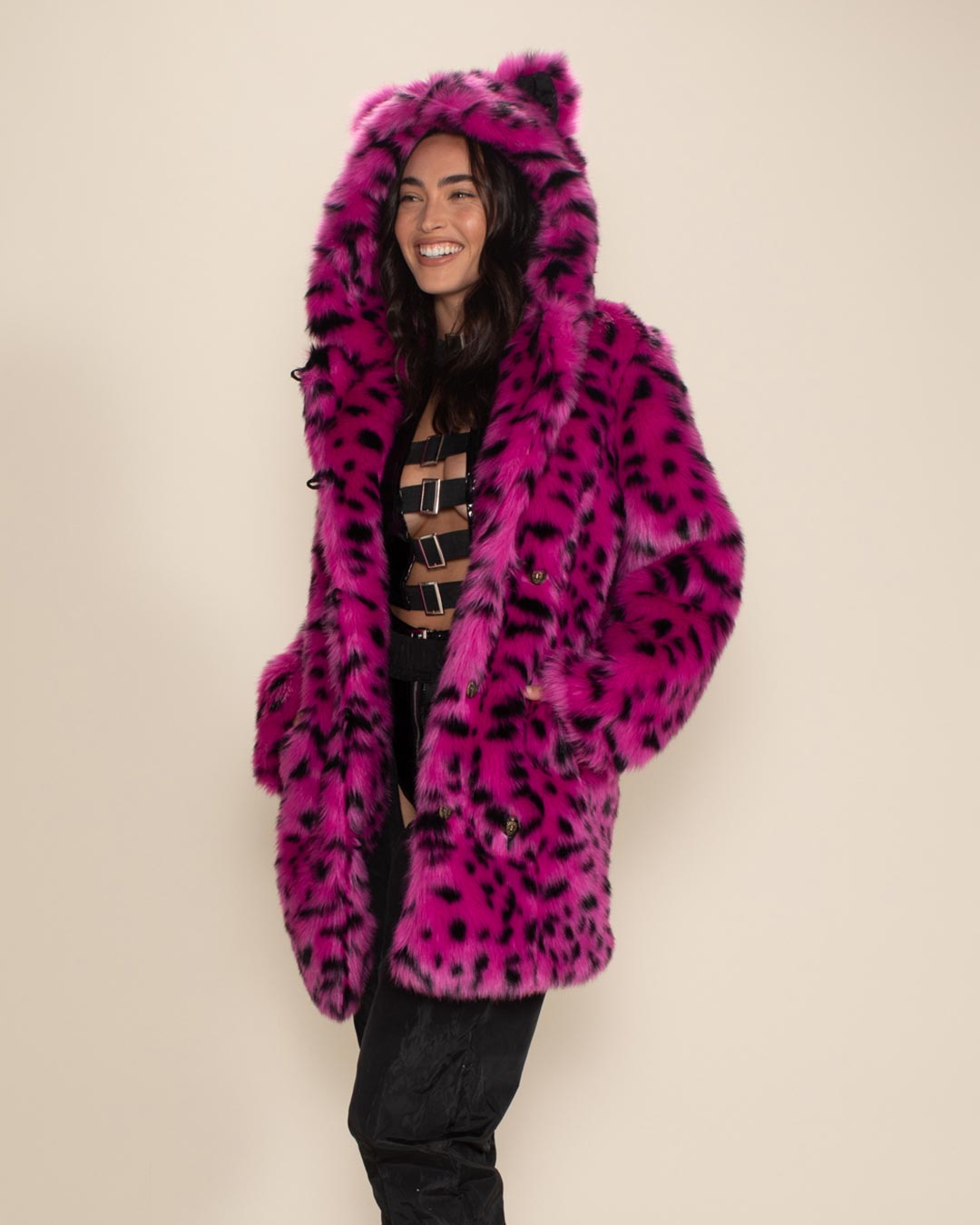 Pink Cheetah Classic Collector Edition Faux Fur Coat | Women's ...