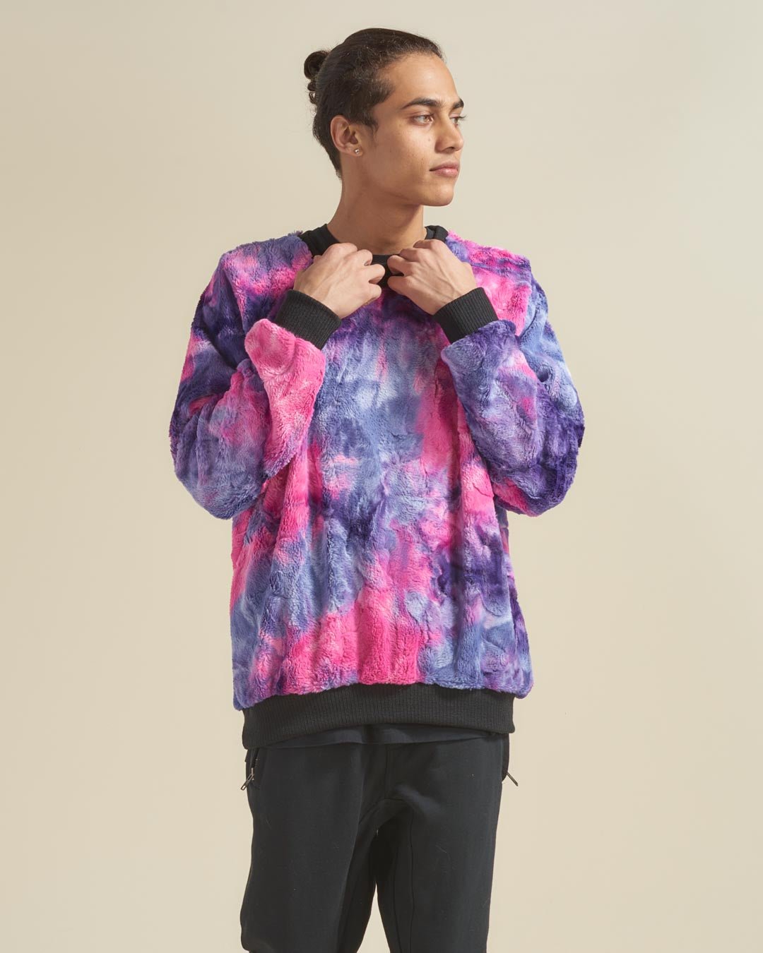 Spirithoods Men s Cotton Candy Cat Faux Fur Sweater