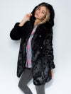 Hooded Women's Faux Fur Coat | Black Panther | Made-To-Order
