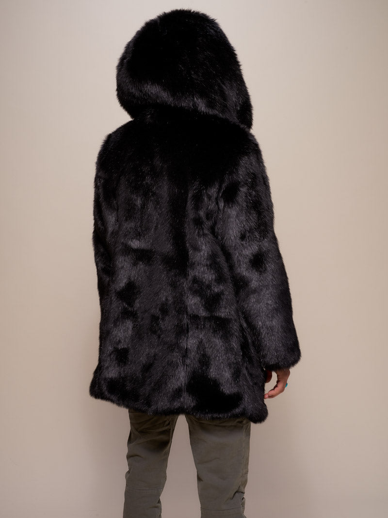 Hooded Men's Faux Fur Coat | Black Panther | Made-To-Order