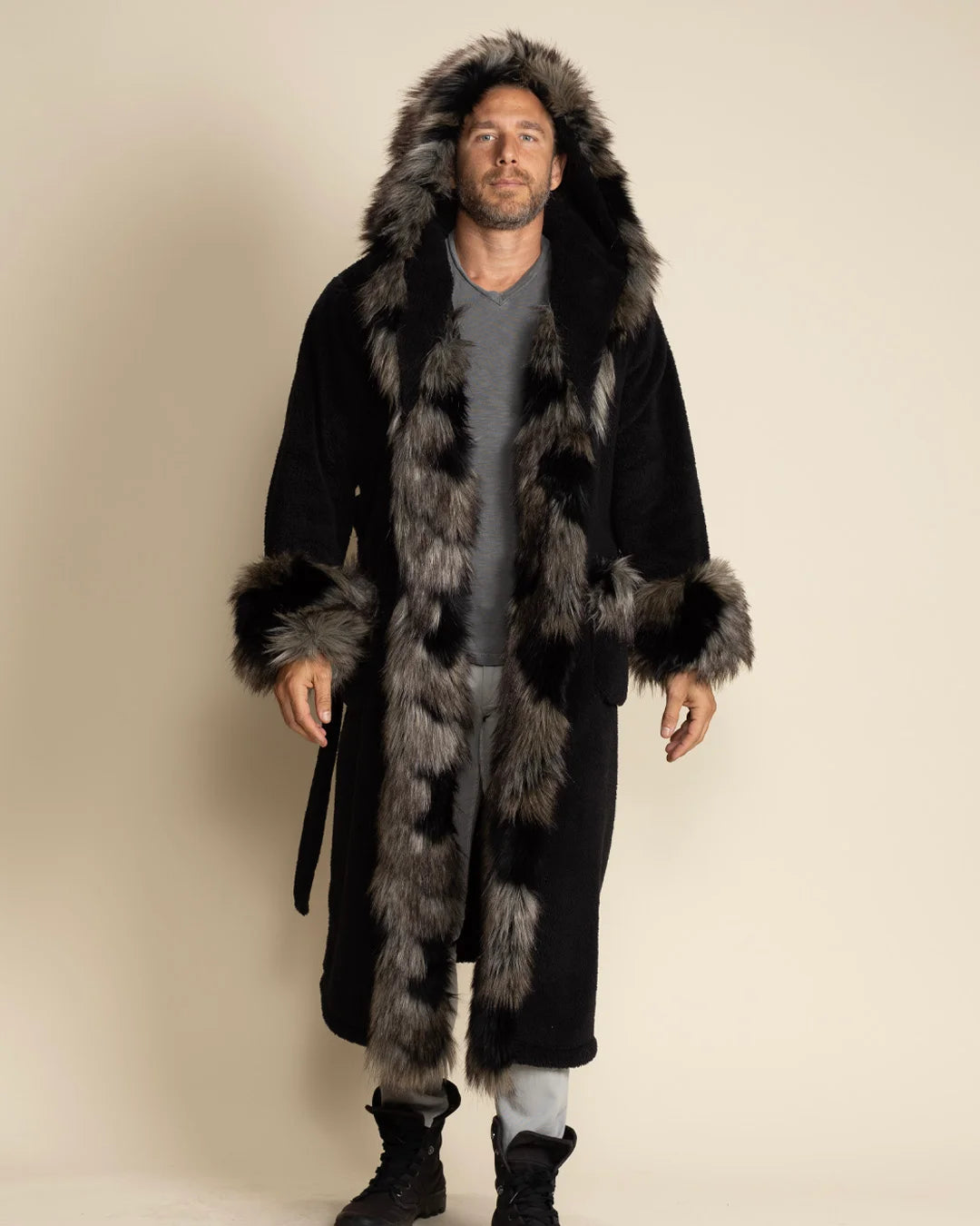 Hooded Men's Luxury Robe | Hyena