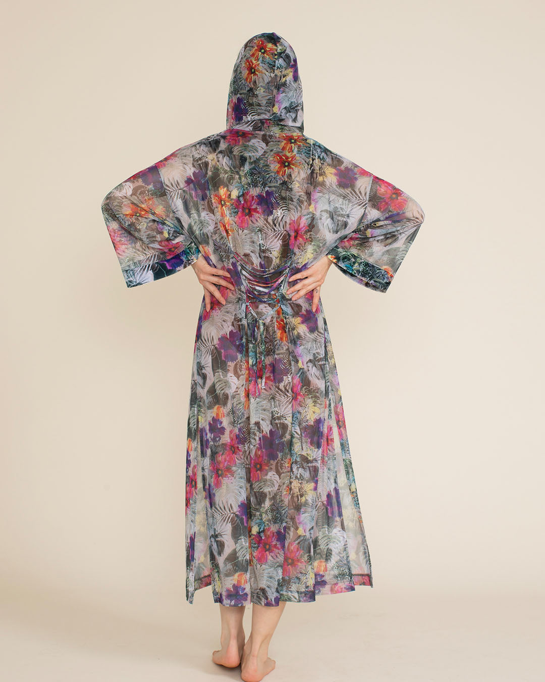 Safari Garden Hooded Mesh Kimono | Women&#39;s