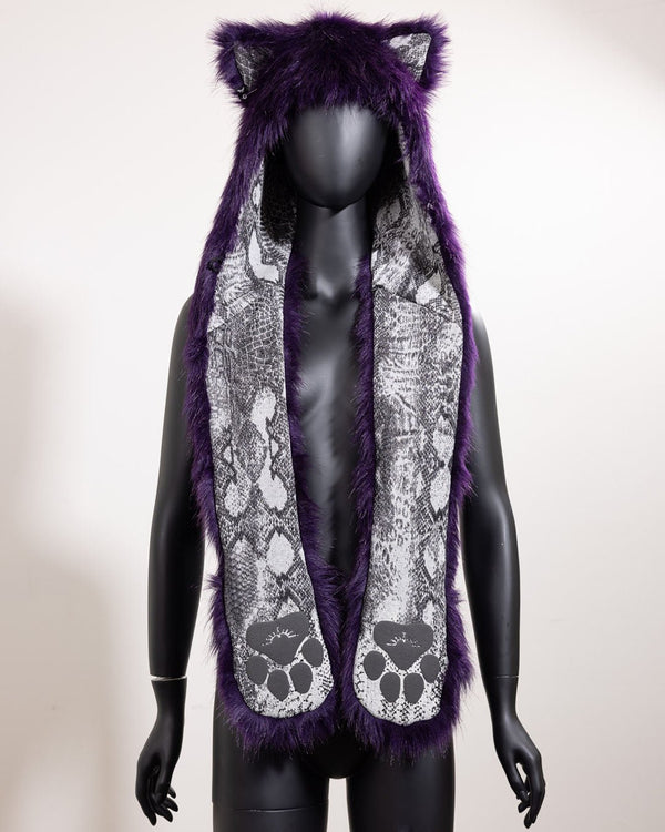 Limited Edition Purple Faux Fur Hood | Violet Wolf - SpiritHoods display picture 1