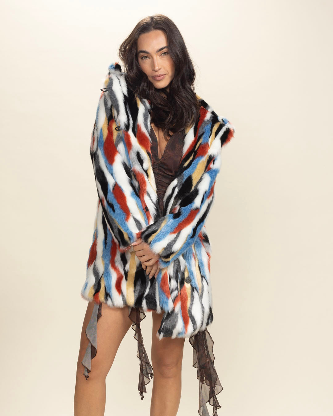 Lucky Rabbit Hooded Limited Edition Faux Fur Coat | Women's
