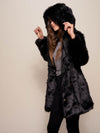 Hooded Women's Faux Fur Coat | Black Panther | Made-To-Order
