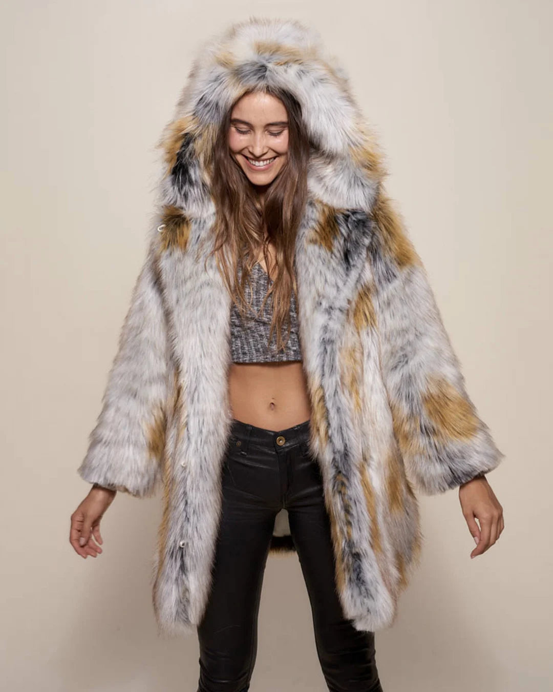 Hooded Women's Faux Fur Coat | Arctic Fox | Made-To-Order