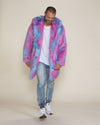 Hooded Men's Faux Fur Coat | Cotton Candy Bear | Made-To-Order