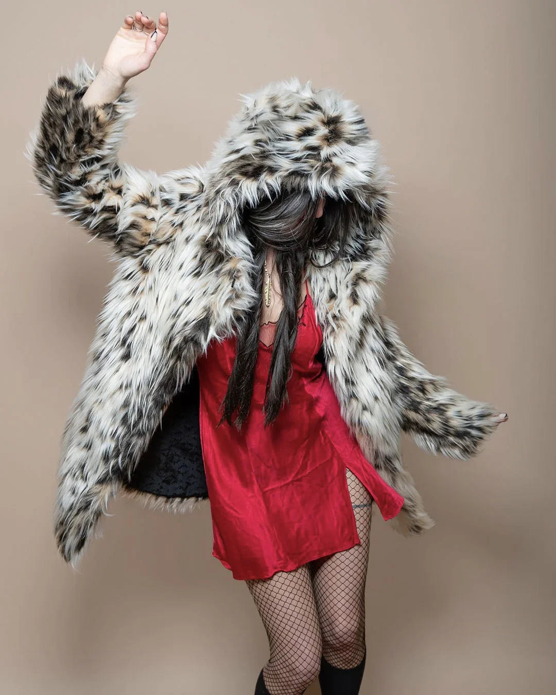 Hooded Women's Faux Fur Coat | Lil' Cheetah | Made-To-Order