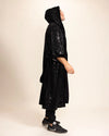 Men's Sequin Kimono | Black Snakeskin