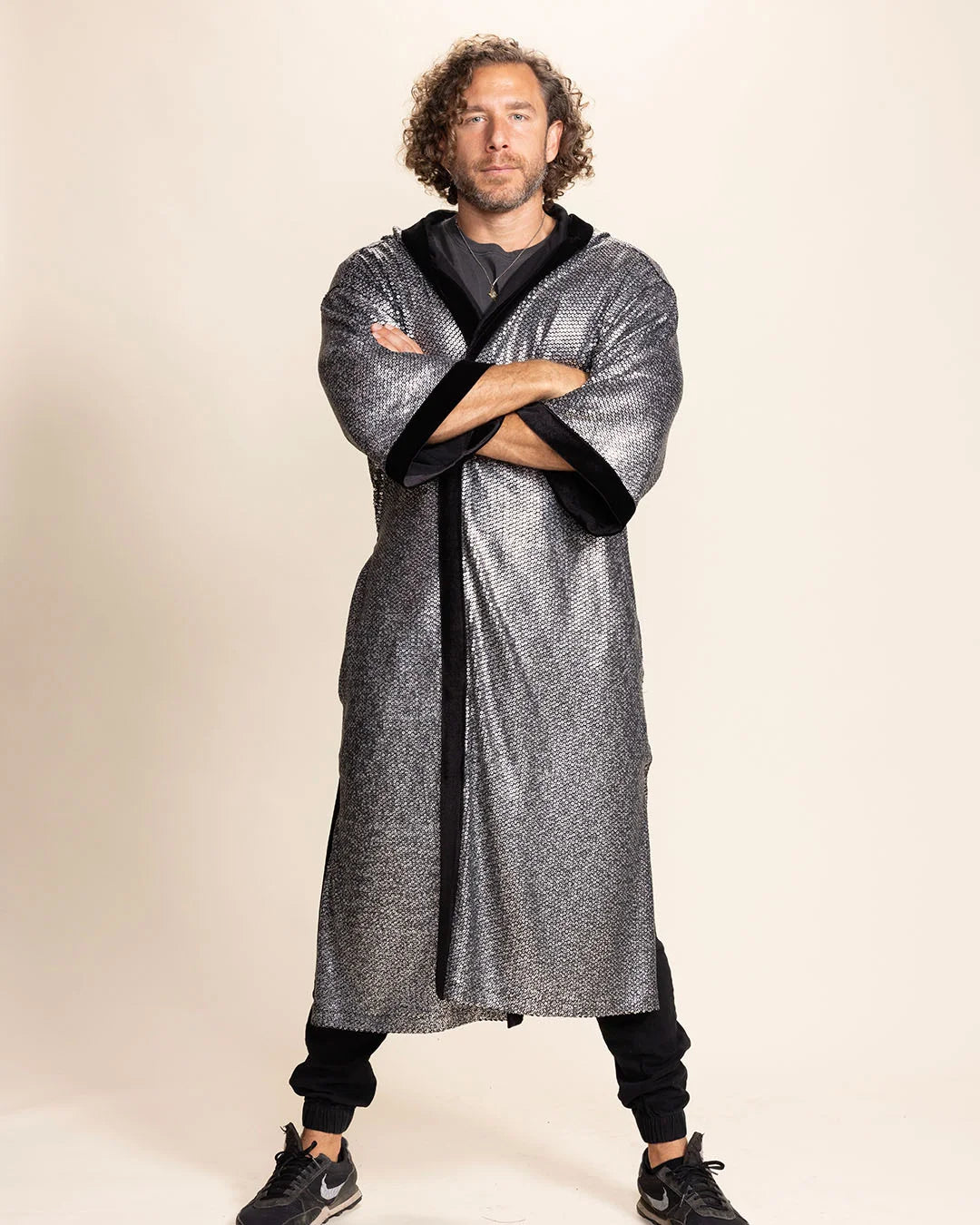 Men's Sequin Kimono | Silver Wolf