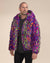 Neon Disco Cat Classic ULTRA SOFT Faux Fur Puffer Jacket | Men's