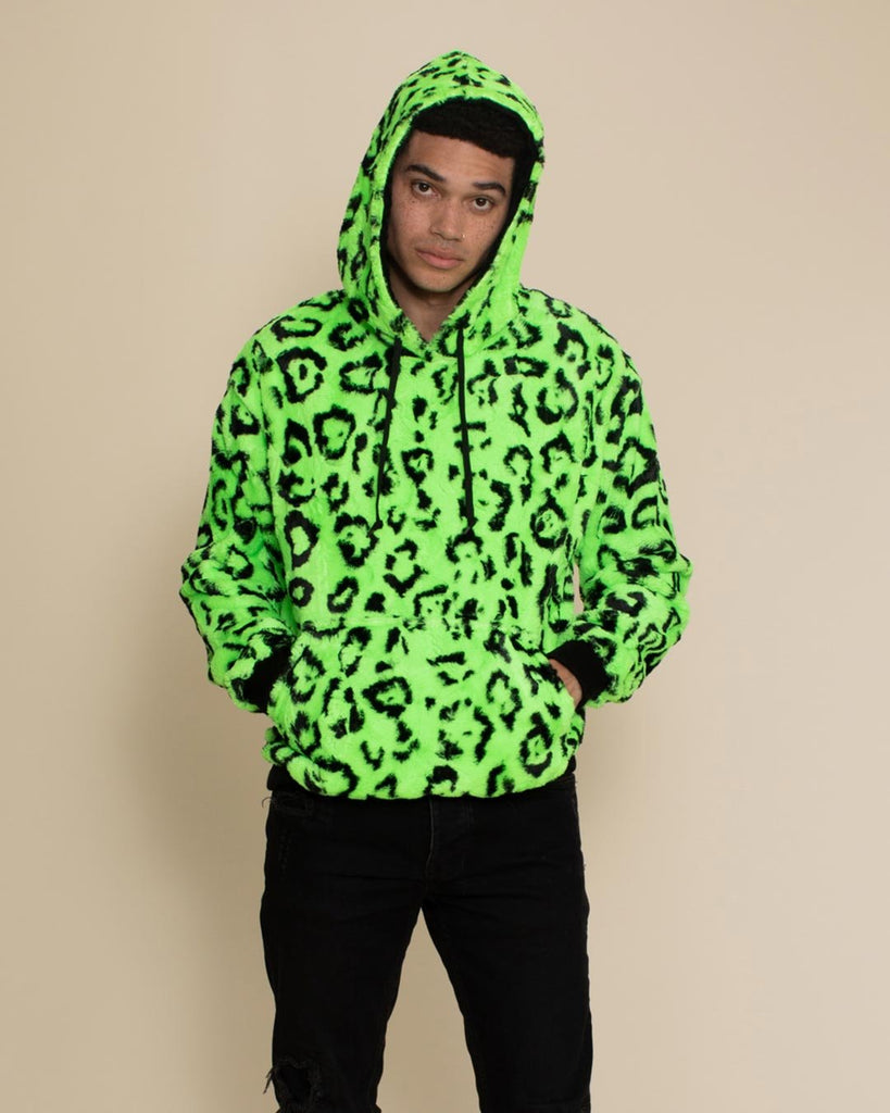 Fur Hoodie Green, Neon for Men SpiritHoods