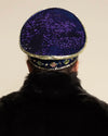 Men's Festival Hat - Captain Hat | Sequin Blue Green Hummingbird