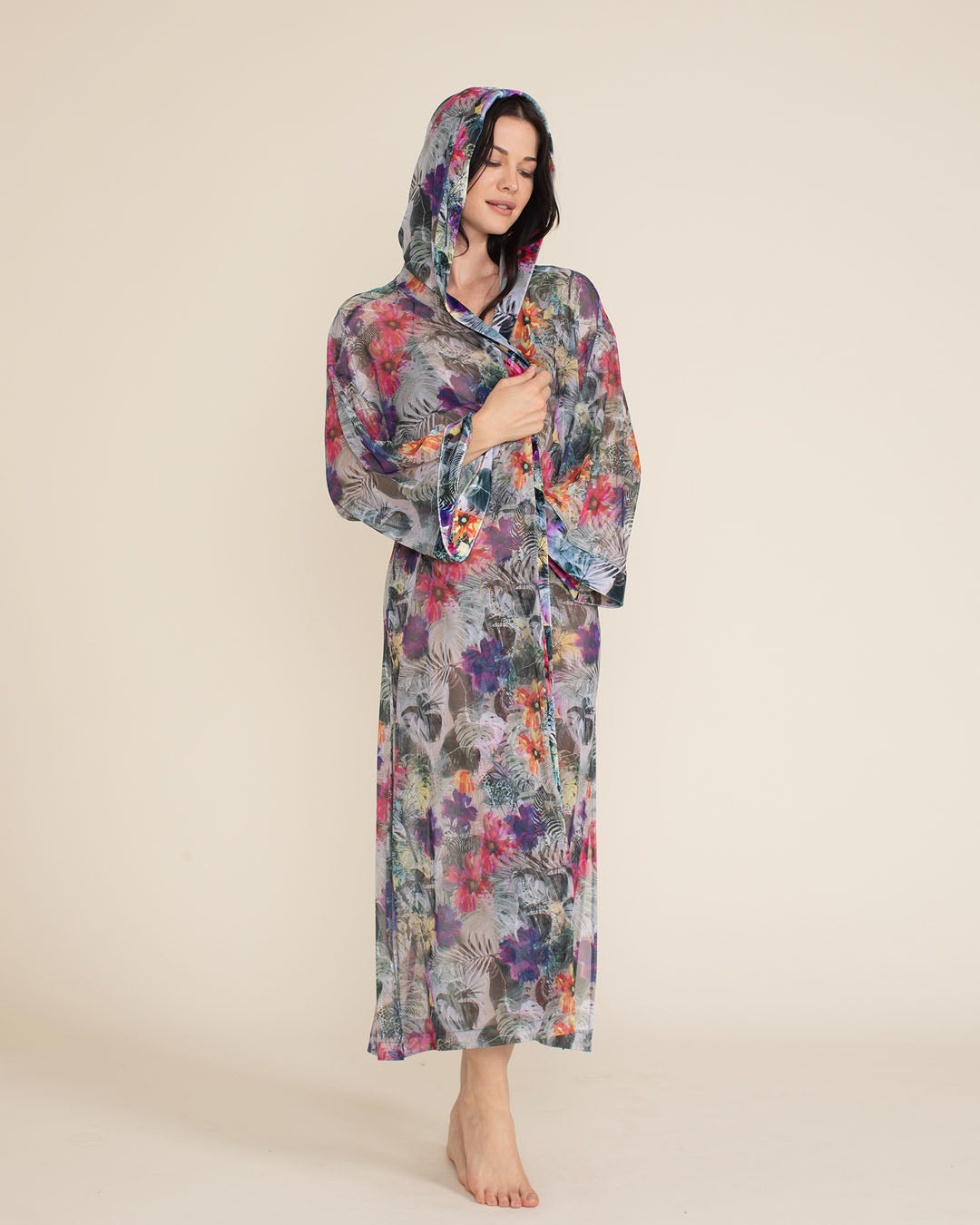 Safari Garden Hooded Mesh Kimono | Women's