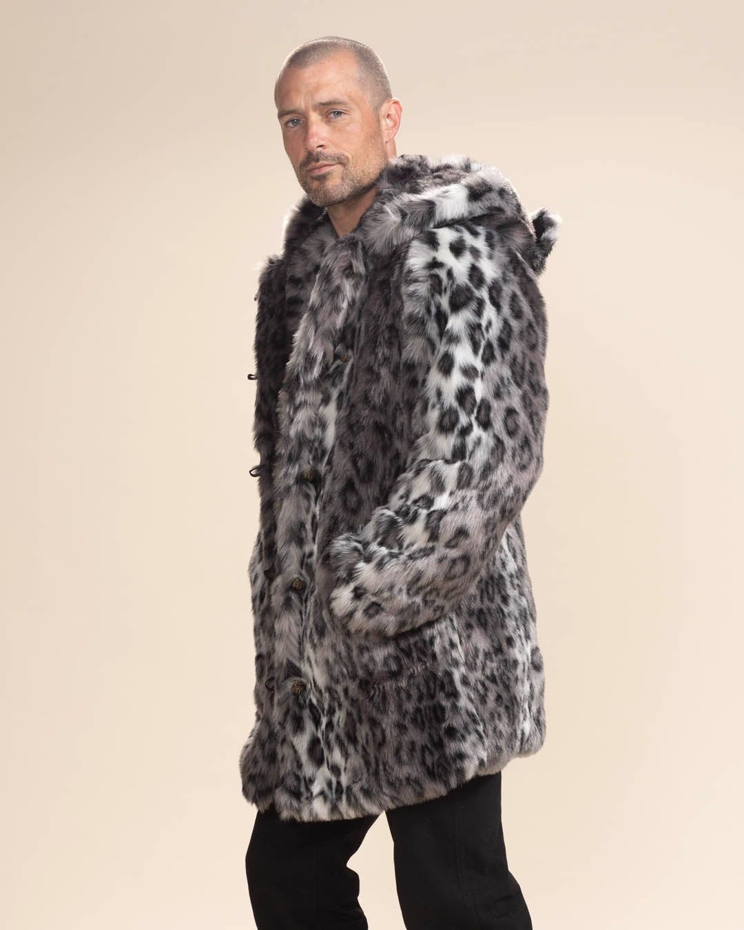 Snow Leopard Classic Faux Fur Coat | Men's