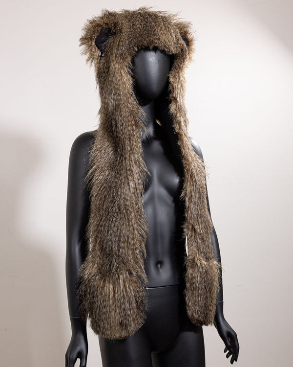 Limited Edition Faux Fur Hood | Brown Bear - SpiritHoods