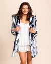 Hooded Women's Faux Fur Coat | Blue Lucky Rabbit