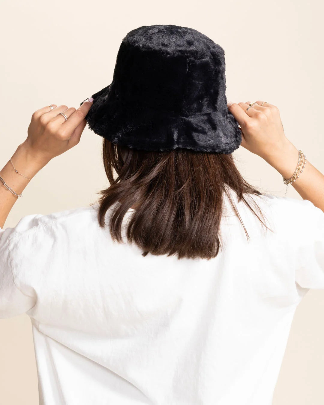 Women's Fur Bucket Hat | Black Panther