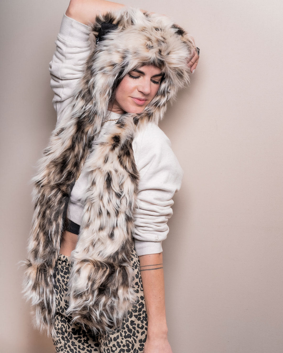 Lil' Cheetah Faux Fur Hood | Women's