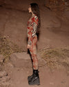 Women's Red Full Bodysuit | Carmine Animal