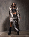 SpiritHoods Classic Women's Faux Fur Coat in Little Cheetah Print Fake Fur.