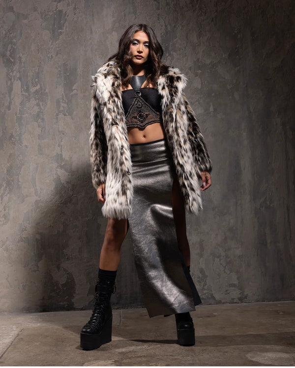 Faux Fur Coat Womens | Lil' Cheetah Print - SpiritHoods