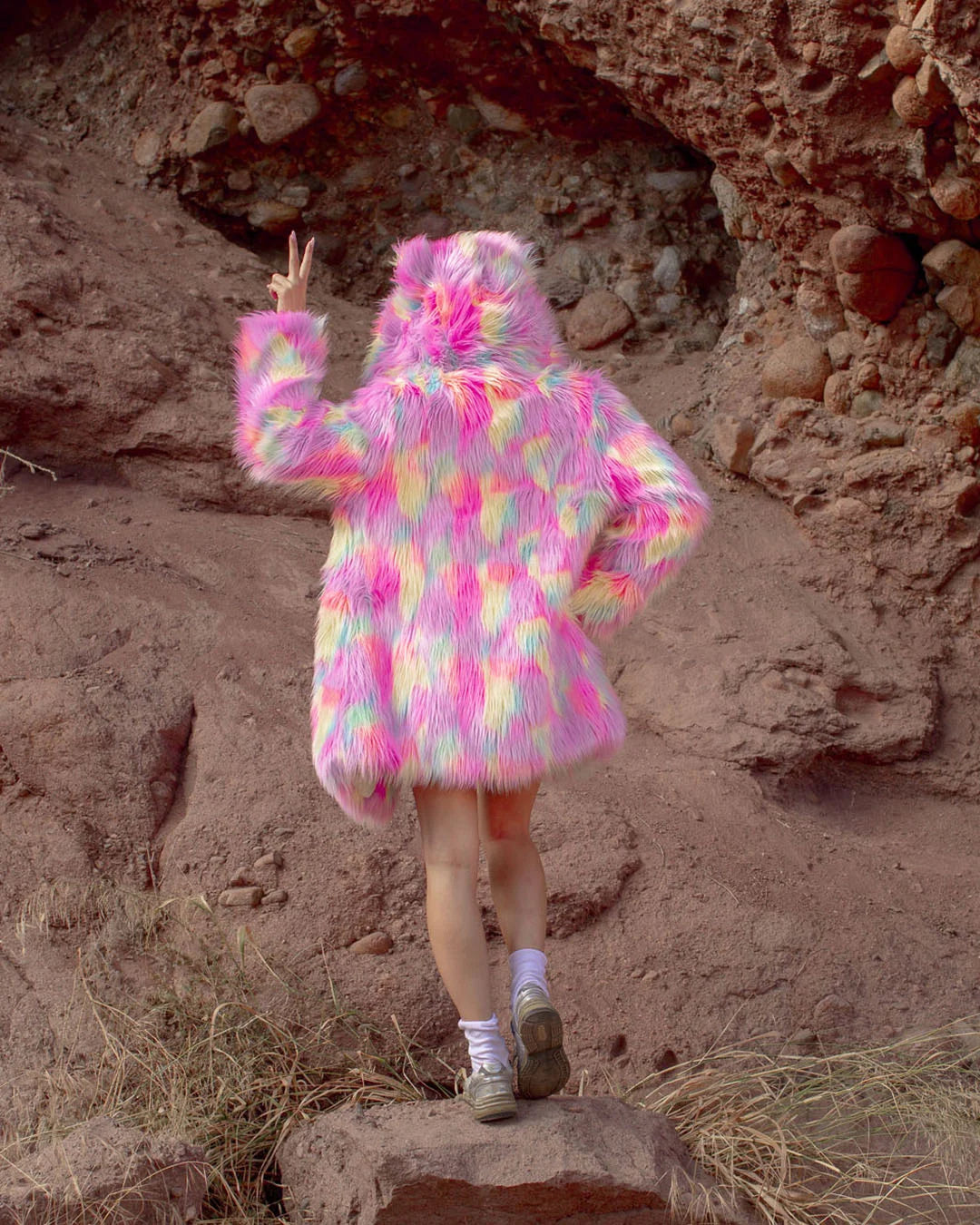 Classic Women's Faux Fur Coat | Dreamland Cat