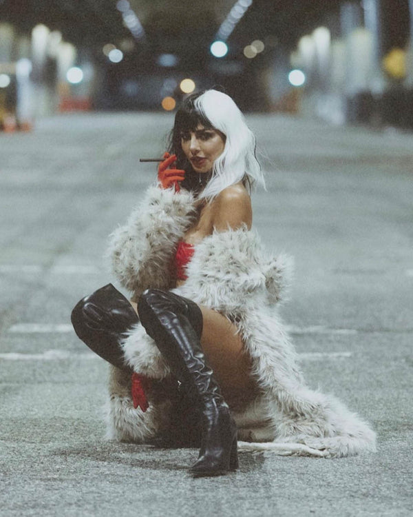 Long Faux Fur Coat Womens | Baby Snow Leopard Print