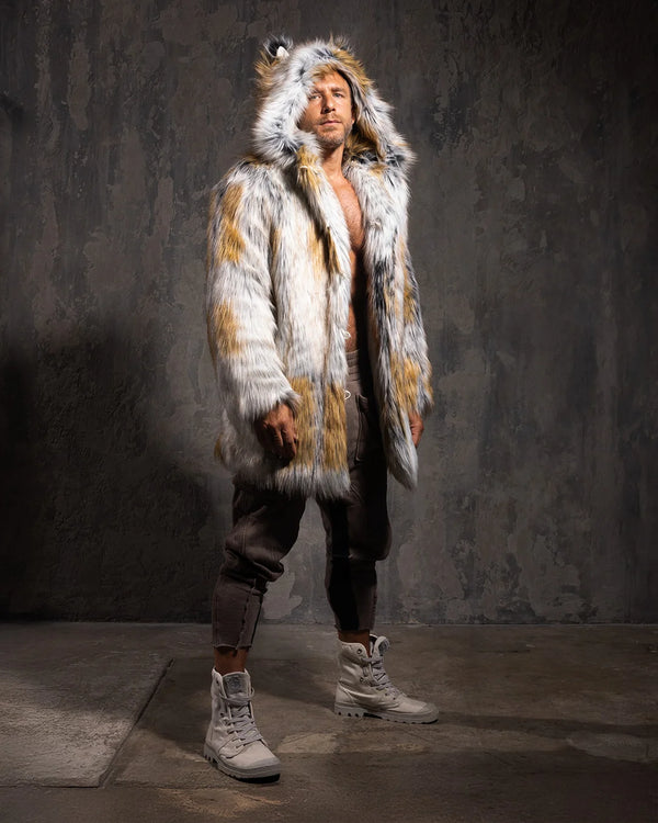 Men's Faux Fur Coat with Hood | Arctic Fox - SpiritHoods