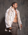 Men's Faux Fur Coat | Siberian Snow Leopard