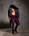 Men's Leggings Red | Burgundy Leopard