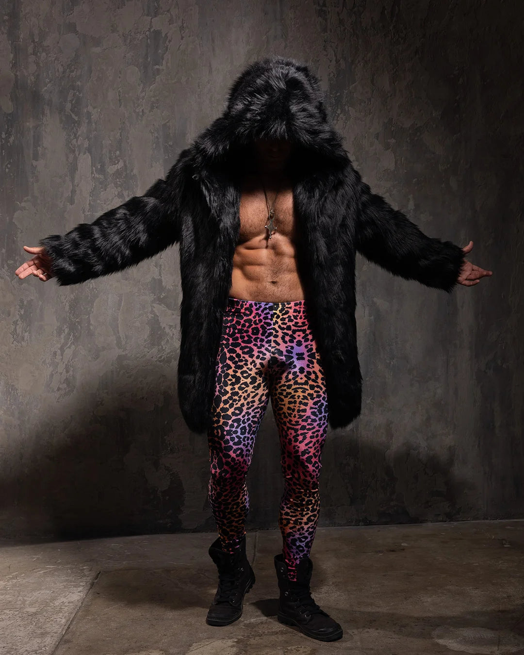 Men's Leggings | Sunset Leopard