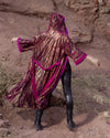 Women's Festival Kimono | Metallic Rhodolite Python