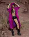 Women's Festival Kimono | Metallic Pink Butterfly