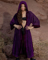 Women's Velvet Kimono | Purple Leopard