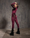 Women's Red Full Bodysuit | Ruby Leopard