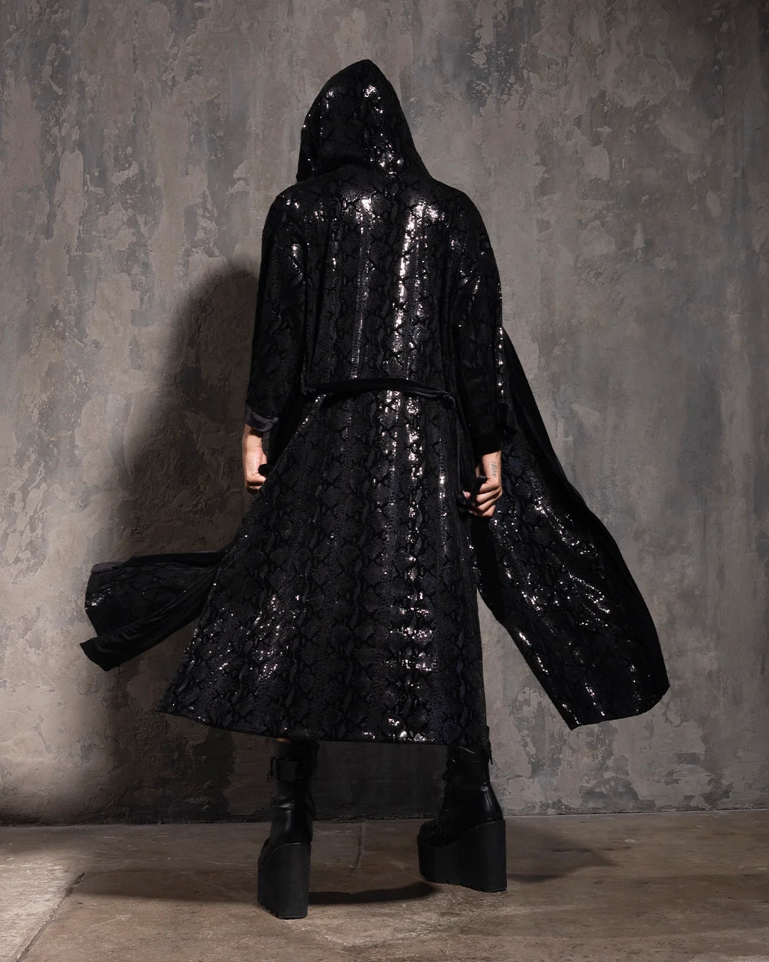 black sequin kimono dress TFNC Plus sequin kimono top maxi dress in black