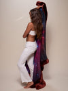 Colorful Lining of Luxury Garnet Galaxy Faux Fur Throw 