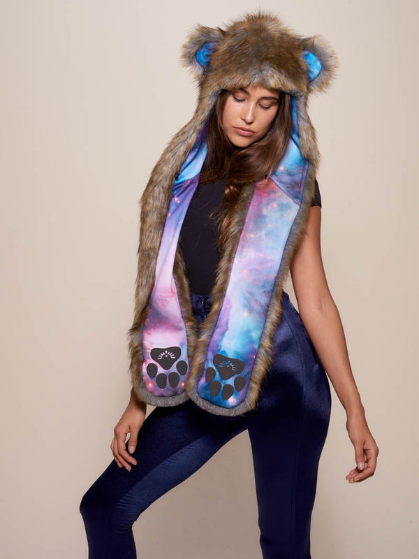 SpiritHoods® Faux Fur SpiritHood Animal Hat Honey Bear Galaxy