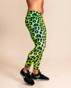 Men's Leggings Green | Neon Leopard