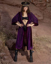 Women's Velvet Kimono | Purple Leopard
