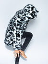 Classic Spotted Leopard Faux Fur Coat with Hood