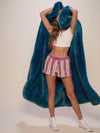 Ice Leopard Faux Fur Throw with Luxe Tissavel 