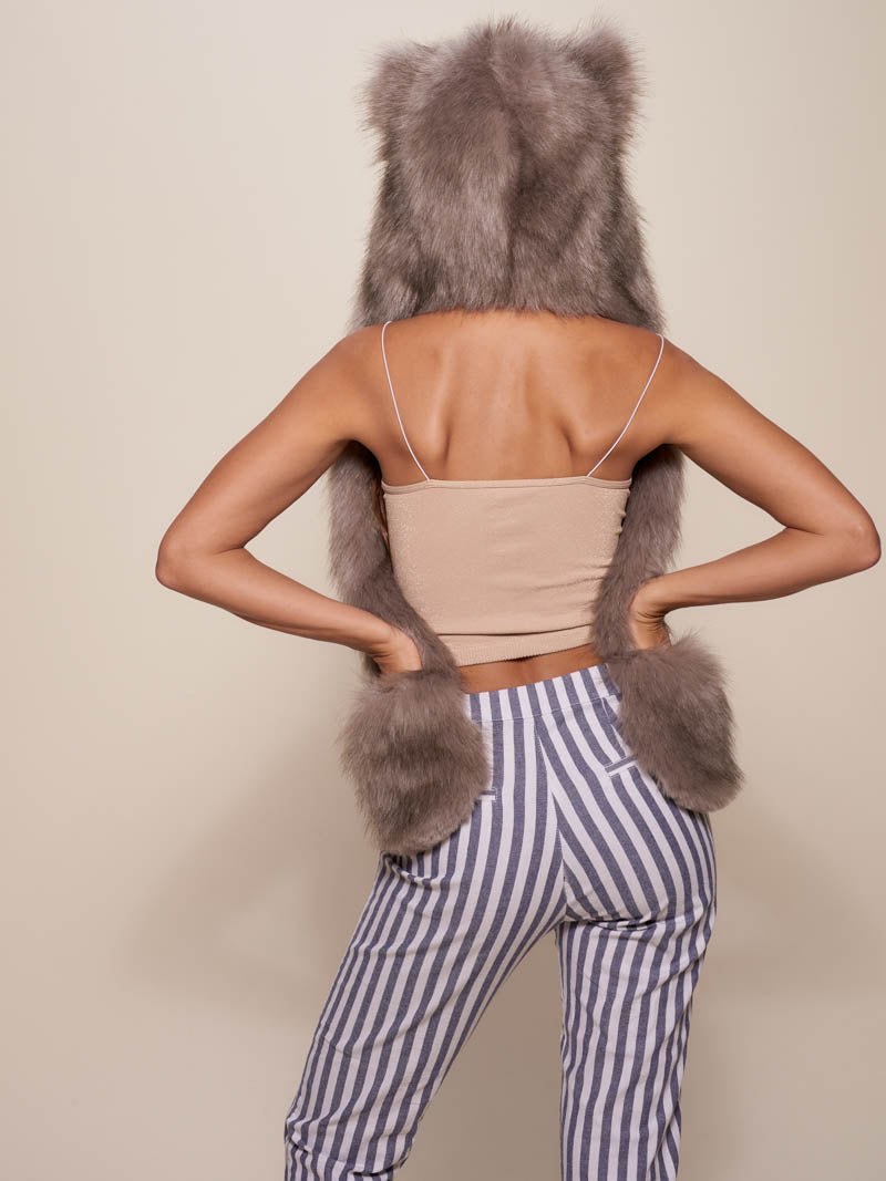 Hooded Faux Fur with Collector Edition Northern Star Wolf Design