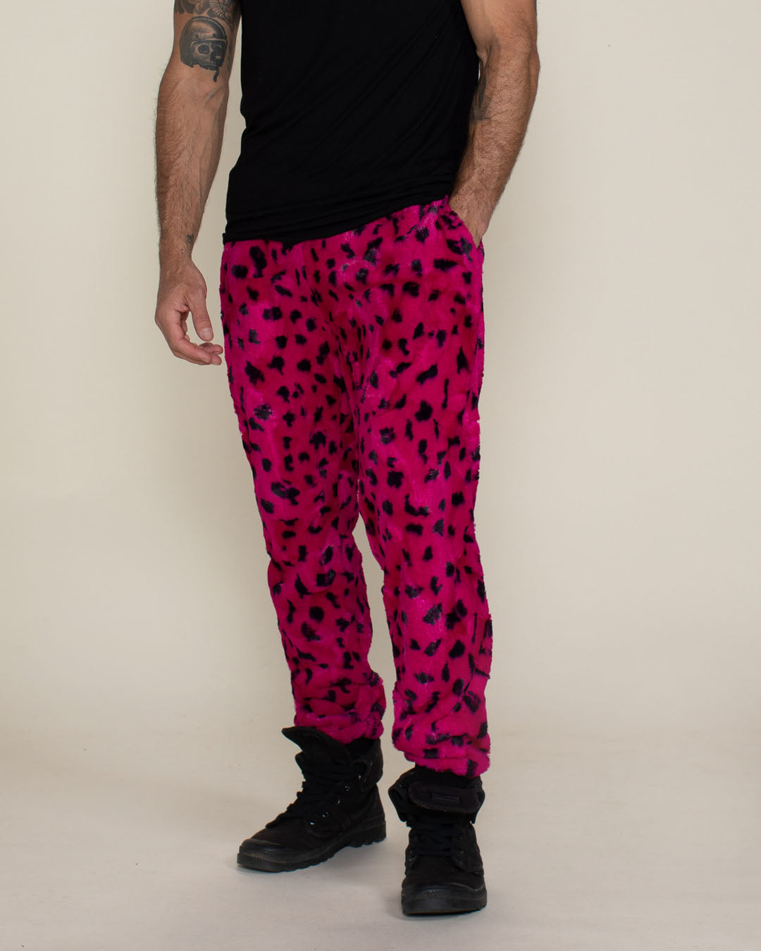 Pink Cheetah ULTRA SOFT Faux Fur Sweatpants | Men&#39;s